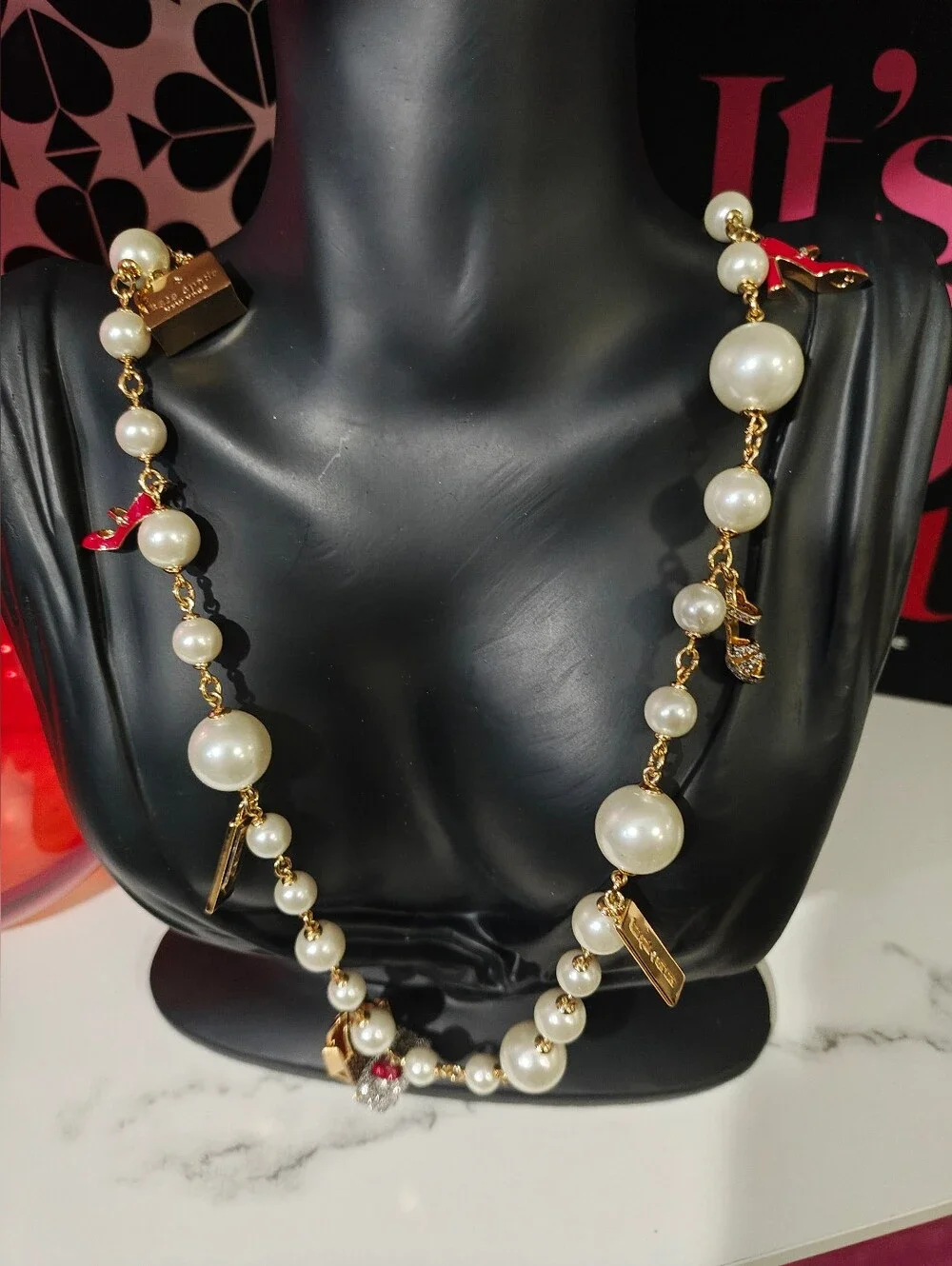 Kate Spade New York Minute Statement Charm Necklace - Bestseller! NOVELTY Piece!